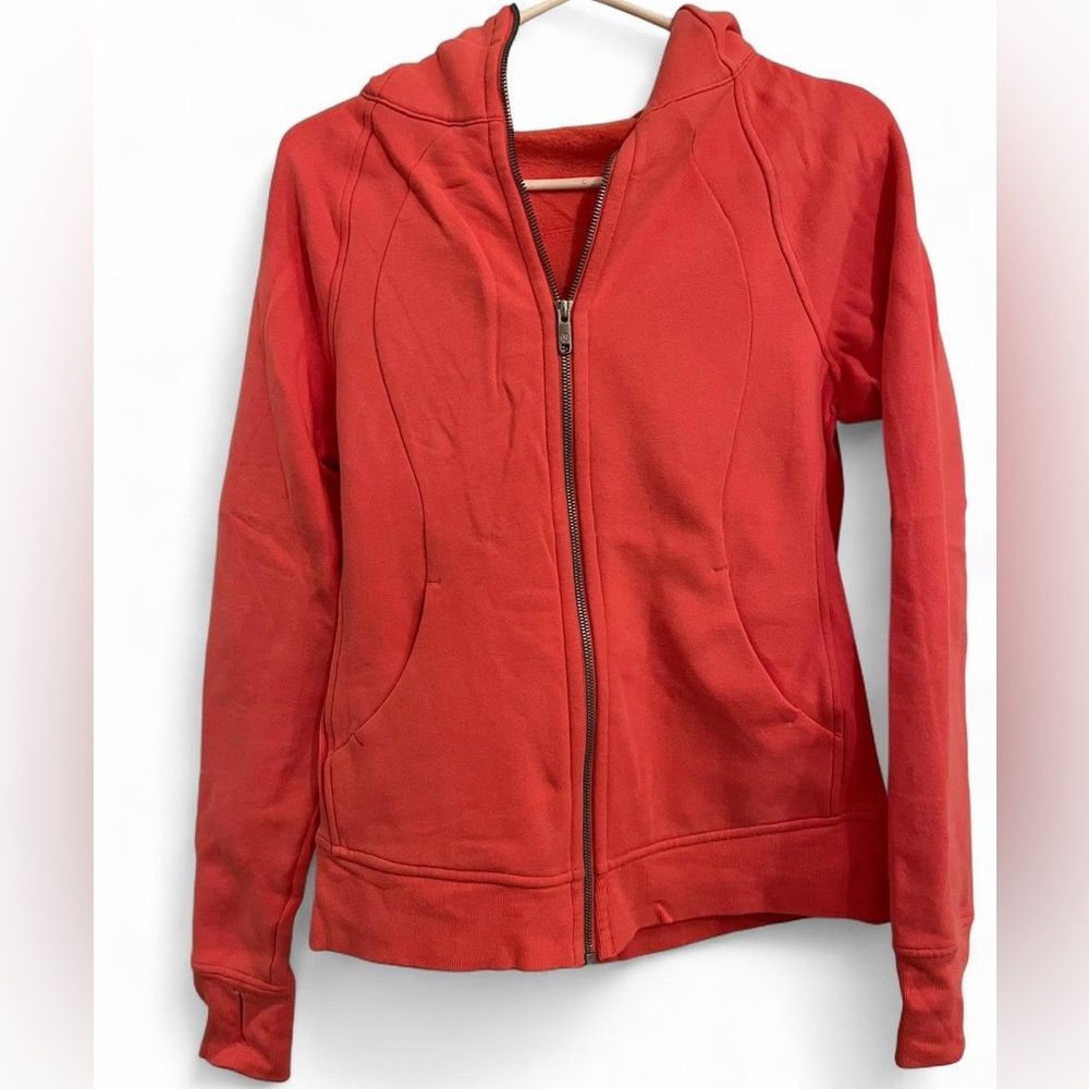 lululemon athletica Vibrant Coral Zip Up Hoodie